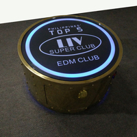 Table de discothèque solide à lumière led, ensemble de meubles de salon VIP, Table pour boîte de nuit, bar ronde
