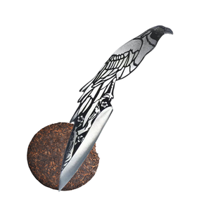 จีน Longquan ปลอมแปลงกุ้งฟูอุปกรณ์พิธีชงชาใบมีดชานกแก้วสแตนเลส - Product Image 1