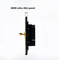 Applique murale vintage en laiton avec panneau en acier inoxydable, prise USB-C universelle EU/FR, interrupteur 1 à 4 gangs 2 voies, IP20 16A/250V