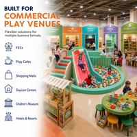 Équipement de jeu intérieur pour enfants, thème Boulangerie Vétérinaire, avec musique et toboggan, pour centres de divertissement familial