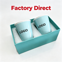 Lot de tasses en porcelaine durables de 280 ml, réutilisables, avec motif personnalisé, haute qualité  Cadeau souvenir imprimé à chaud
