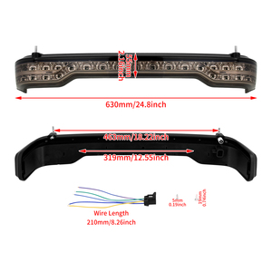 HCMOTORKU Sac de Selle Arrière pour Moto <span class=keywords><strong>King</strong></span> Tour Trunk Pack avec Clignotant et <span class=keywords><strong>Feu</strong></span> Stop LED pour Harley Touring Road Electra Glide 14-25 - Product Image 4