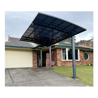 Moderne Luxe Pliable Double Extérieur En Alliage D'aluminium Polycarbonate Carport Garage Voiture Parking Hangar Étanche Jardin Nature