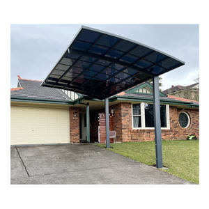 مرآب حديث فاخر قابل للطي مزدوج خارجي من سبائك الألومنيوم بولي كربونات مرآب لوقوف السيارات مرآب حديقة مقاوم للماء طبيعة الحديقة - Product Image 2