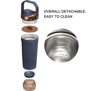 Nuevo Vaso Mezclador de Proteínas con Tapa de Flujo Rápido y Base Aislada de Acero Inoxidable, a Prueba de Fugas, de 20 oz, para Polvo Pre-Entrenamiento - Product Image 6