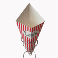 Cono de papel recubierto reciclado de gran oferta para uso industrial de patatas fritas y pizza