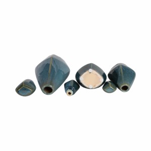 Set di vasi geometrici in ceramica, decorazione moderna per la casa, per soggiorno, mensola, camera da letto, design testurizzato - Product Image 6