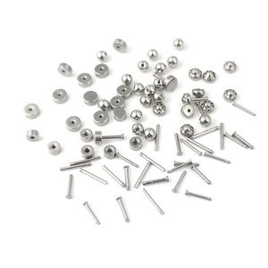 Stainless Steel Stud Earrings Ball Shape Screw Operated For Children Accessories - Product Image 1