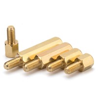 Entretoise hexagonale en laiton M2.5, colonne en cuivre, vis de boîtier d'ordinateur, vis à passage unique, support d'isolation mâle-femelle, hauteur 3mm~40mm