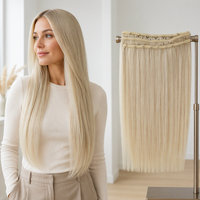 Extensions de cheveux humains à micro-boucles de haute qualité, 100% cheveux vierges chinois raides Remy, sans perte de cheveux, pour femmes