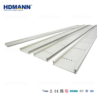 Hdmann CE Listed Wire Management Fire-Resistant White Perforated 100mm FRP Fiberglass Cable Tray untuk Ruang Server Pusat Data.