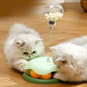 Petop Factory Juguete para Gatos: Bola Dispensadora de Comida Lenta con Resorte, Limpieza Dental, Duradero y Giratorio para Premios - Product Image 4