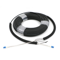 Cordon de brassage fibre optique blindé de haute qualité 50M monomode G657A2 Duplex DLC/UPC - DLC/UPC avec gaine LSZH