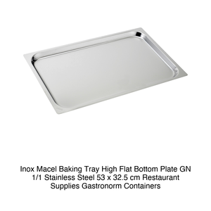 ถาดอบสแตนเลส GN 1/1 53 × 32.5 × 2 ซม., 964 กรัม, ฐานแบน อินอกซ์ อินอกซ์ มาเซล - Product Image 2