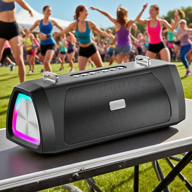 15 Inch Fully Sealed 360° Stereo Wireless Outdoor Waterproof for Speaker with Audio Sound Cards for Outdoors