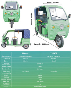 Tricycle électrique CKD 1200W, vitesse 35 km/h, autonomie 130 km, <span class=keywords><strong>3</strong></span> places, nouveau modèle pour 5 personnes - Product Image 2