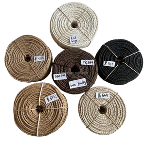 Bền 6Mm Dệt Chất Liệu Ghế Đồ Nội Thất Bao Bì Sợi Dây Thừng Tự Nhiên Màu Đen Màu Grey <span class=keywords><strong>Twisted</strong></span> Craft Giấy Dây Cho Ghế Bao Bì - Product Image 1