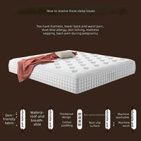 Matelas d'hôtel cinq étoiles pour chambre à coucher, à ressorts ensachés, en latex respirant, avec coussin doux et protection de la colonne vertébrale et de la taille, idéal pour hôpital