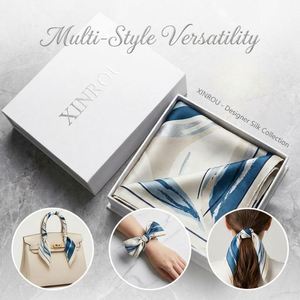 Luxury Box Packed <b>Scarf</b> 100% Pure Mulberry <b>Silk</b> Printed <b>Square</b> <b>Scarves</b> Custom Logo for Wedding Corporate Gift - Product Image 1