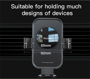Soporte de carga para coche C118 15W rápido 2 en 1 tablero de ventilación de coche soporte de cargador inalámbrico automático para teléfono móvil para <span class=keywords><strong>Iphone</strong></span> - Product Image 5