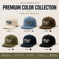 Gorras Snapback de Pana Crema con Visera Plana, Bordado 'Soft Life', Estructuradas, Más Vendidas al por Mayor para Pedidos a Granel