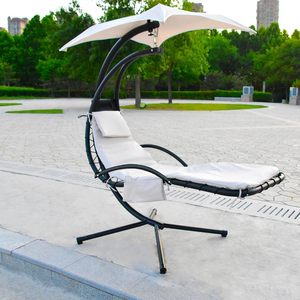 Nuevo stock de hamaca colgante <span class=keywords><strong>con</strong></span> marco de base resistente <span class=keywords><strong>con</strong></span> funda de cojín de repuesto y tela de paraguas - Product Image 4