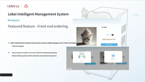 Máquina Expendedora de Helados Independiente Lebai LM3 con Cuerpo Metálico, Brazo Robótico, Pantalla Táctil, Pago por QR/Tarjeta, Capacidad para 40 Unidades - Product Image 4