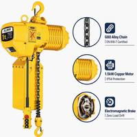 Palans électriques à chaîne AMEH avec chariot électrique, chaîne en alliage G80, moteur en cuivre de 1,5 kW, grue de levage