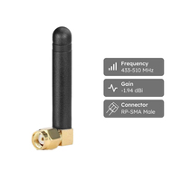 Antena Monopole 433MHz 510MHz RP-SMA Male Omni Whip Karet 3dBi Jangkauan Jauh Indoor Outdoor Rf Antenna