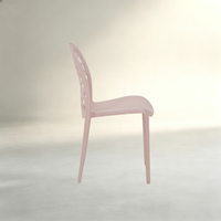 Chaise de salle à manger en plastique PP empilable sans accoudoirs, résistante à l'eau, durable, pour la maison, le bureau, les mariages, les fêtes, les espaces publics, siège ergonomique incurvé