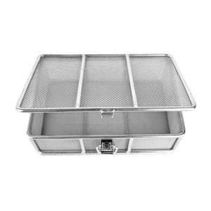 Chịu nhiệt khử trùng Stackable 304 dây không gỉ Lưới lưu trữ giỏ đục lỗ lưới giỏ/khử trùng giỏ - Product Image 3
