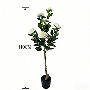 <b>Artificial</b> Camellia <b>Tree</b> Faux Camellia <b>Tree</b> Camellia <b>Tree</b> Potted <b>Artificial</b> flowers - Product Image 2