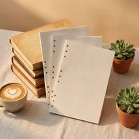 Recambios de Papel para Carpeta de 9 Anillos B5 con Notas Cornell, Hojas Sueltas de 180x257mm con Cuadrícula Punteada para Estudio Universitario