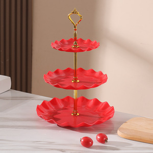 Plato de Plástico PE de Tres Niveles Estilo Americano para Aperitivos y Dim Sum, para Uso Doméstico, Hecho en Shandong - Product Image 2