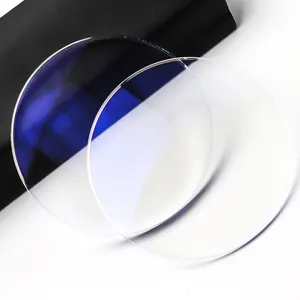 China Stock Bluecut White Base Optical Lens 1.49 1.56 1.61 1.67 Single Vision Blue Block Eyeglass Lenses