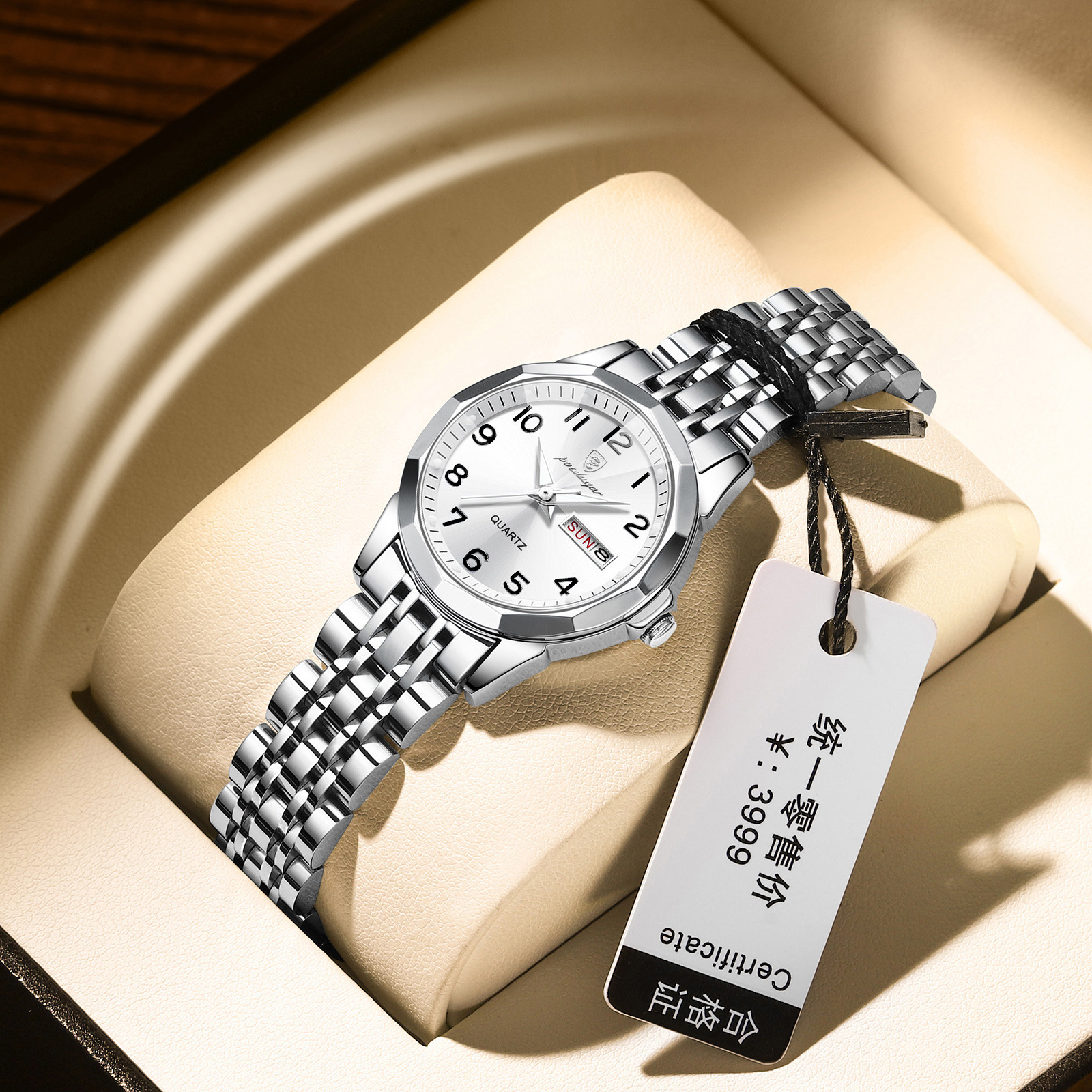 Luxury Wrist Watch for Women Waterproof Stainless Steel Band 