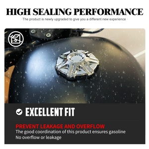 오토바이 CNC 알루미늄 연료 가스 탱크 할리 투어링 로드 킹 Softail 다이나 Sportster XL 1200 883 대 한 장식 오일 캡 환기 - Product Image 5