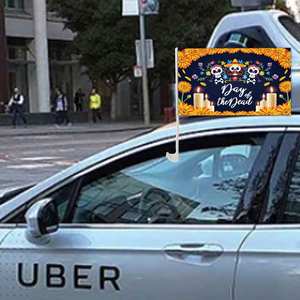 Bandera para Ventana <span class=keywords><strong>de</strong></span> Auto del Día <span class=keywords><strong>de</strong></span> los Muertos Mexicano, 30x45 cm con Asta <span class=keywords><strong>de</strong></span> Plástico <span class=keywords><strong>de</strong></span> 45 cm, Accesorio <span class=keywords><strong>de</strong></span> Exhibición - Product Image 6