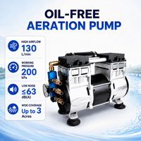 Compresseur d'aérateur d'alimentation 220v Compresseur d'air 130LPM pour 3 acres d'aquaculture