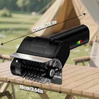 Brosse de nettoyage électrique rechargeable par USB pour barbecue, sans fil, avec poils rotatifs robustes, pour grillades en extérieur
