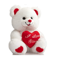 Ours en peluche personnalisé en forme de cœur, avec inscription « Je t'aime », en coton PP, pour petite amie, enfants, Saint-Valentin, logo d'entreprise