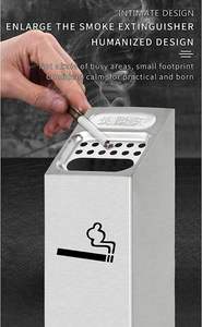 Cigarettes Cendrier Élimination des fesses Cendrier absorbant la <span class=keywords><strong>fumée</strong></span> Cendrier mural Conteneur <span class=keywords><strong>de</strong></span> mégots <span class=keywords><strong>de</strong></span> cigarettes - Product Image 4