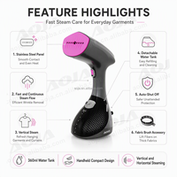 Défroisseur Vapeur Vertical 1700W à Vapeur Rapide et Continue, Fonction Vapeur Sèche, Réservoir d'Eau Amovible 360ml, Arrêt Automatique