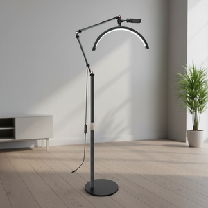Nouvelle Arrivée Lampe sur Pied Dimmable, Anneau Lumineux de Beauté, Lumière LED Demi-Lune, Lampe LED de Beauté, Lampe LED pour Extensions de Cils - Product Image 1