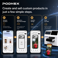 Impresora Digital Automática de Inyección de Tinta UV CMYK PodNEX A3 DX7, Todo en Uno, Rollo a Rollo, 2400 DPI, 70 cm, A4, para Carcasas de Plástico para Teléfonos/AirPods