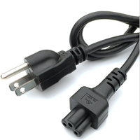 Cable de Alimentación de CA con Certificación UL, Estándar NEMA 1-15P de EE. UU. a IEC C5, para Computadora Portátil/Proyector/Impresora