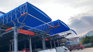 Carpa Retráctil Impermeable <span class=keywords><strong>con</strong></span> Ruedas, Gazebo <span class=keywords><strong>Plegable</strong></span> Resistente <span class=keywords><strong>con</strong></span> Marco Galvanizado para Eventos al Aire Libre - Product Image 2