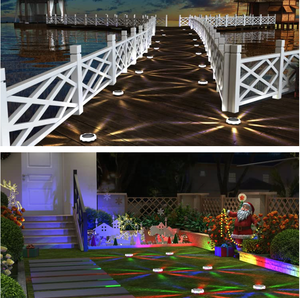 โคมไฟรั้วพลังงานแสงอาทิตย์ 9LED IP65 กันน้ำ แสงสีขาวอบอุ่น ไฟกลางแจ้ง ไฟติดผนัง ไฟทางเดิน ไฟสนามหญ้า ไฟลานบ้าน - Product Image 3