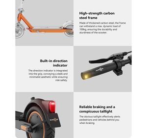 Patinete Eléctrico Inteligente Plegable KingSong KSE E1 para Adultos, Patinete Eléctrico de 8.5 Pulgadas con 350W de Potencia - Product Image 6