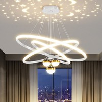 Lustre LED créatif simple et grand pour salon, salle à manger, chambre à coucher, magasin, bar, éclairage de plafond